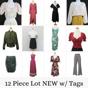 Women's Clothing Lot - New w/ Tags - 12 Pcs - Sizes XS-XL - Reseller Wholesale